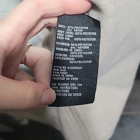 NWT D.E.T.A.I.L.S I.N.C Cozy Beige Hooded Coat with Plaid Scarf Faux Fur Size 3X - Picture 10 of 10